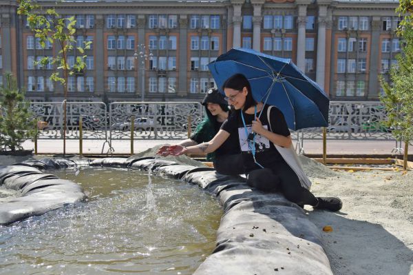 Напротив здания администрации Екатеринбурга снова зацвели сады